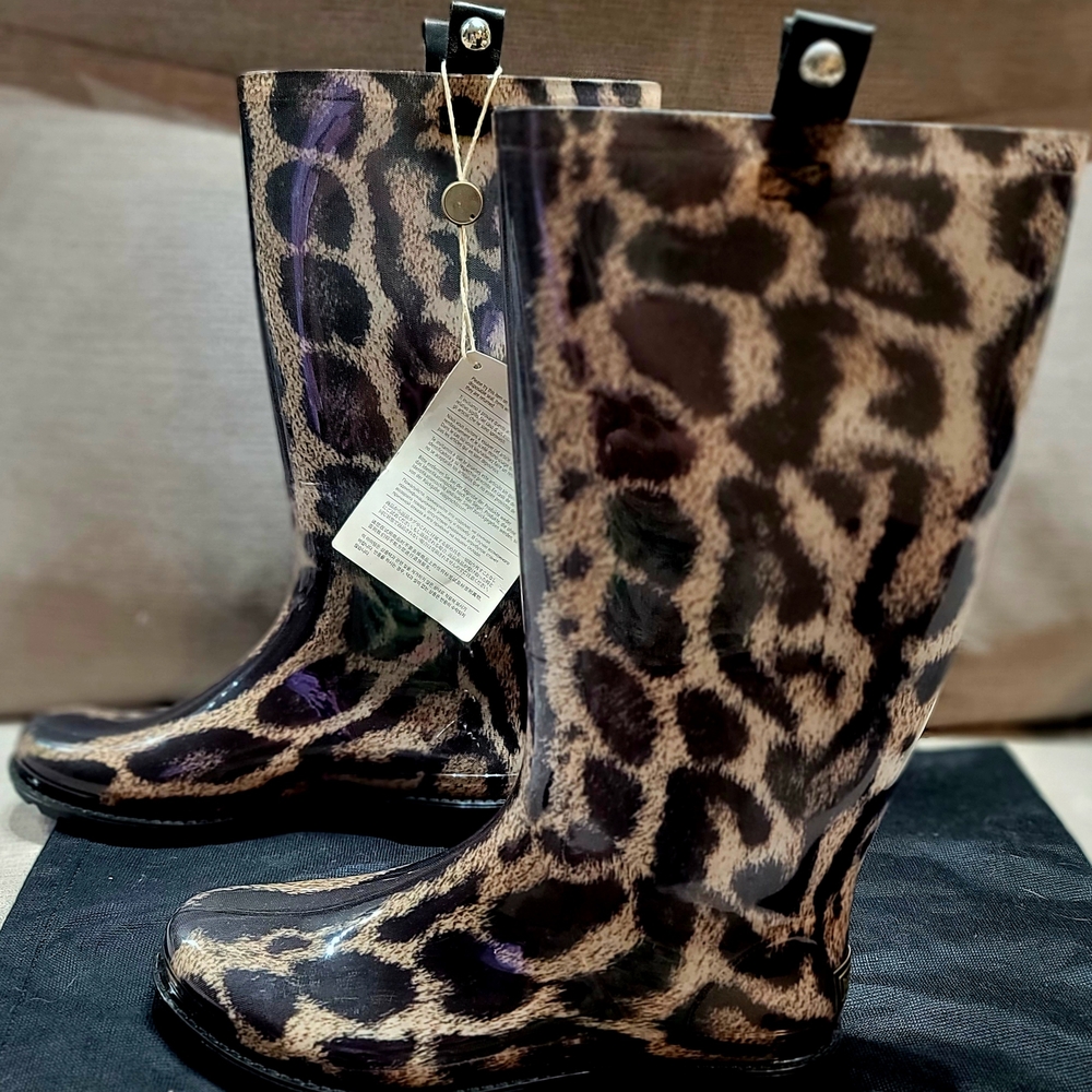 Just Cavalli Leopard Print Ankle Boots